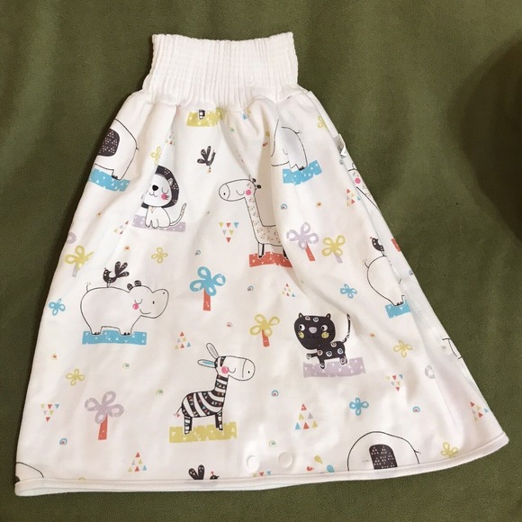 Unbranded Other - Unbranded Diaper Training Skirt White Animal Print High Waist Size L
